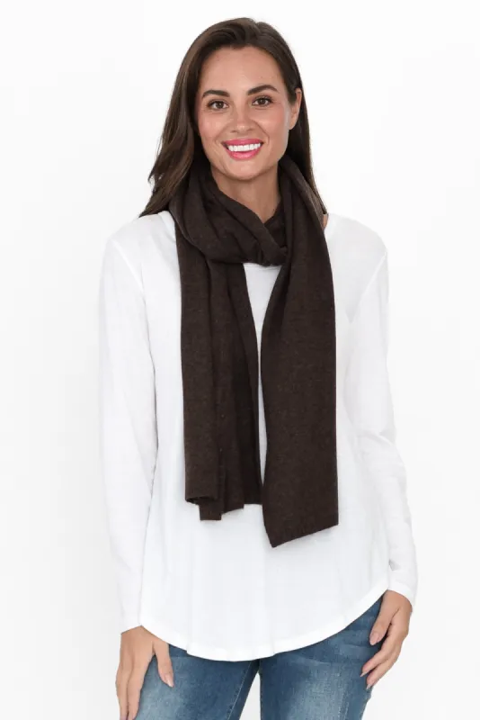 Moritz Chocolate Knit Scarf sold by Blue Bungalow