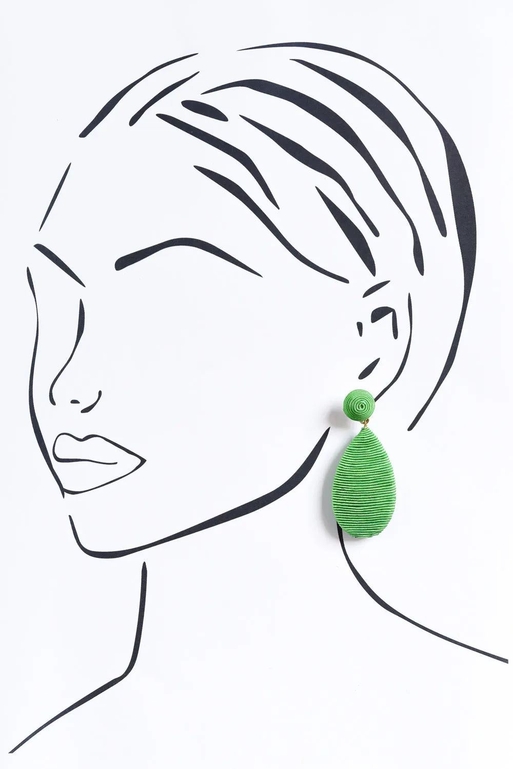Hailey Green Teardrop Earrings sold by Blue Bungalow product image thumbnail 2