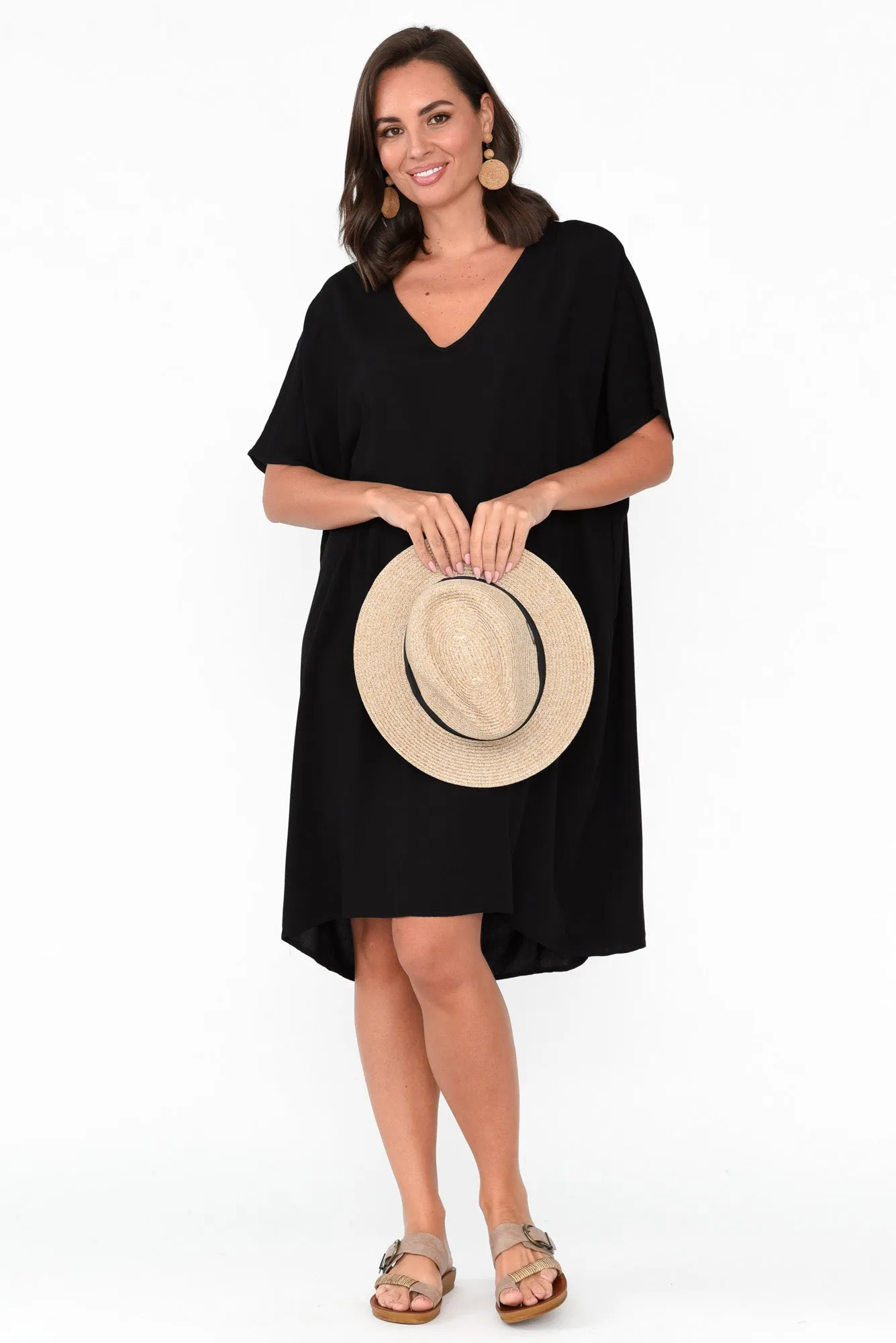 Quinn Black Kaftan sold by Blue Bungalow