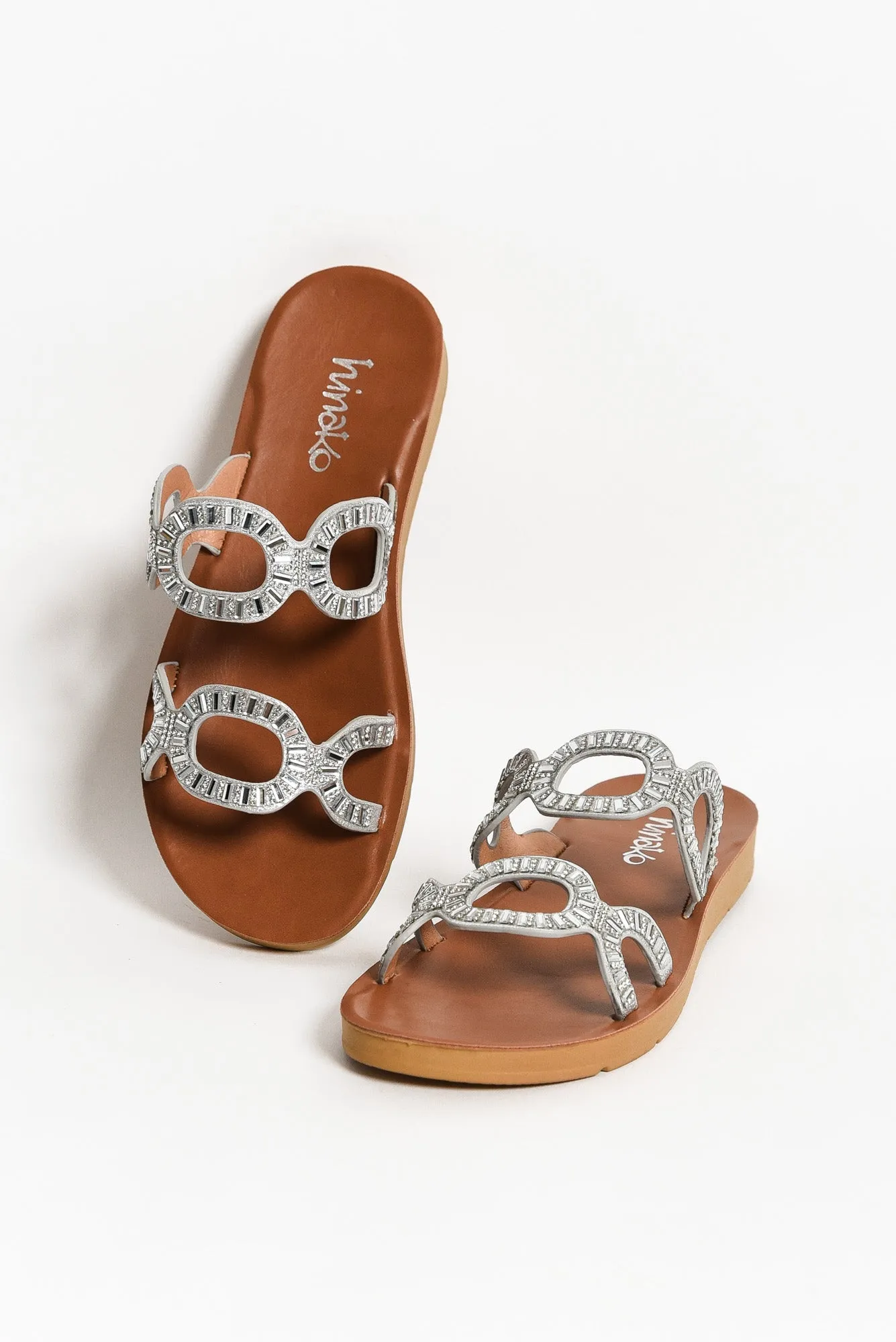 Wembley Silver Diamante Slide sold by Blue Bungalow