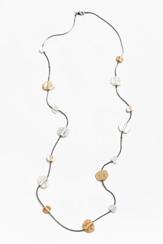 Ivar Two Tone Disc Necklace sold by Blue Bungalow