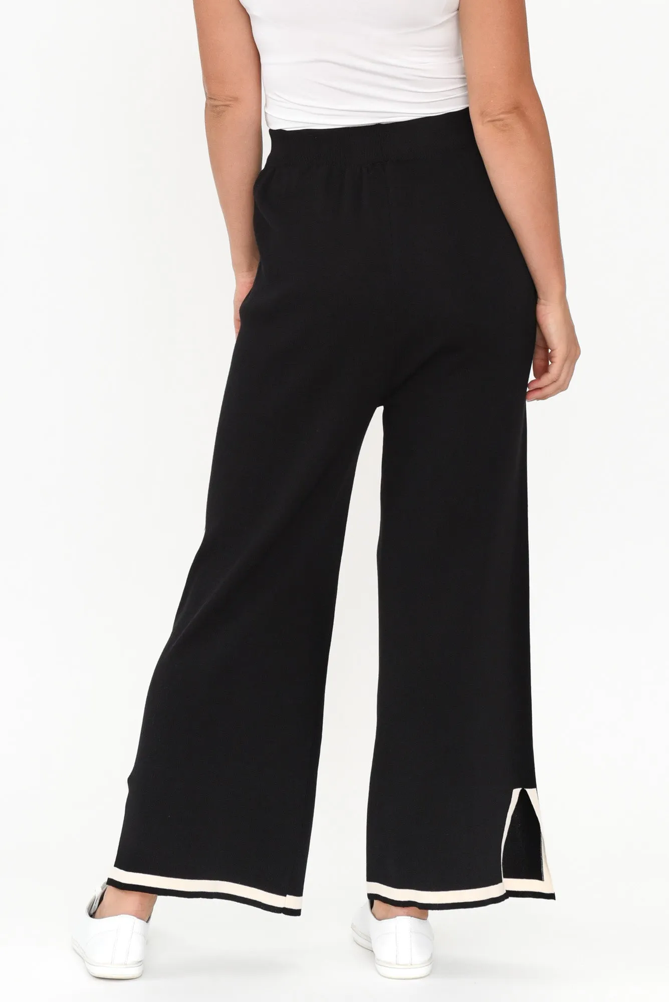 Calgari Black Trim Knit Pants sold by Blue Bungalow product image thumbnail 4
