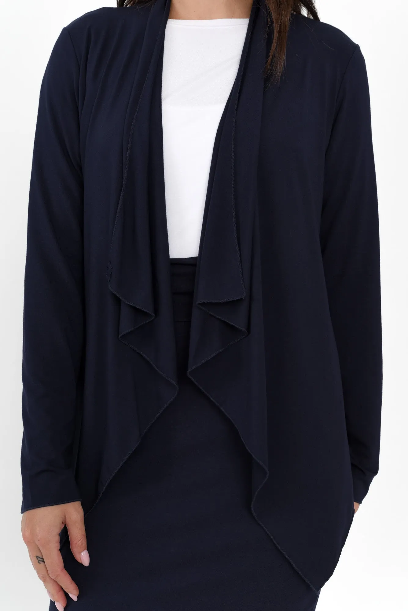 Joni Navy Bamboo Cardigan sold by Blue Bungalow product image thumbnail 5