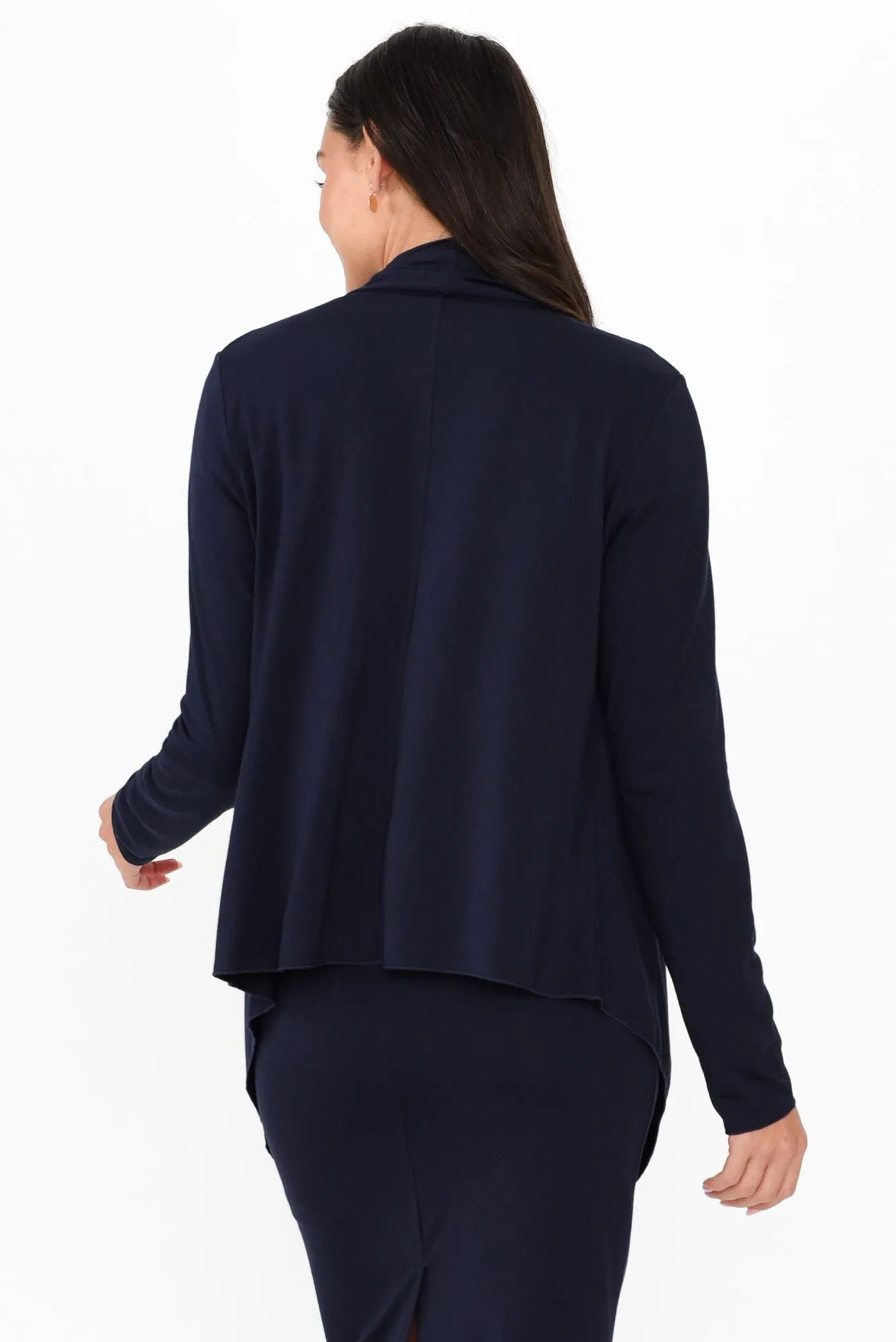 Joni Navy Bamboo Cardigan sold by Blue Bungalow product image thumbnail 4