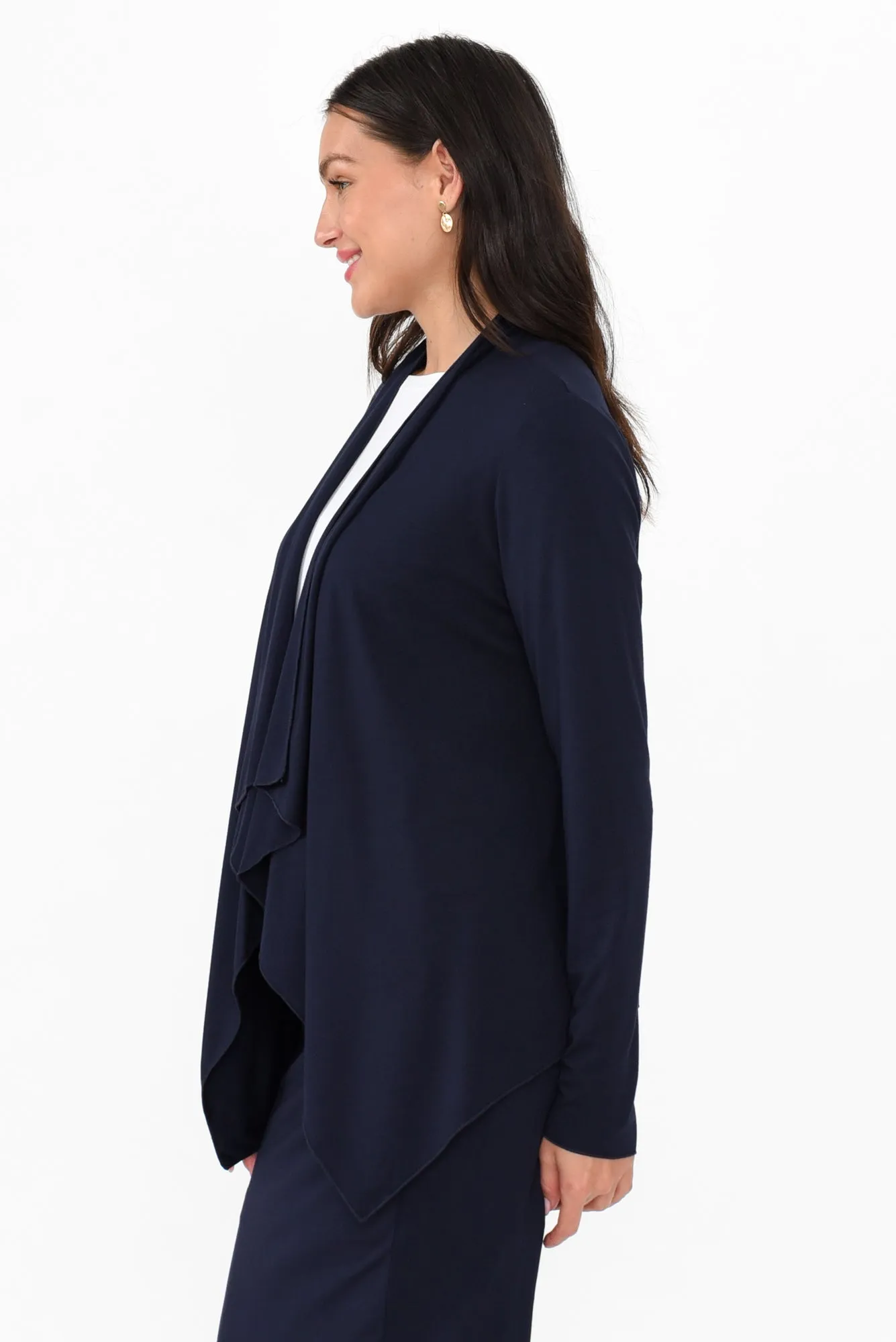 Joni Navy Bamboo Cardigan sold by Blue Bungalow product image thumbnail 3