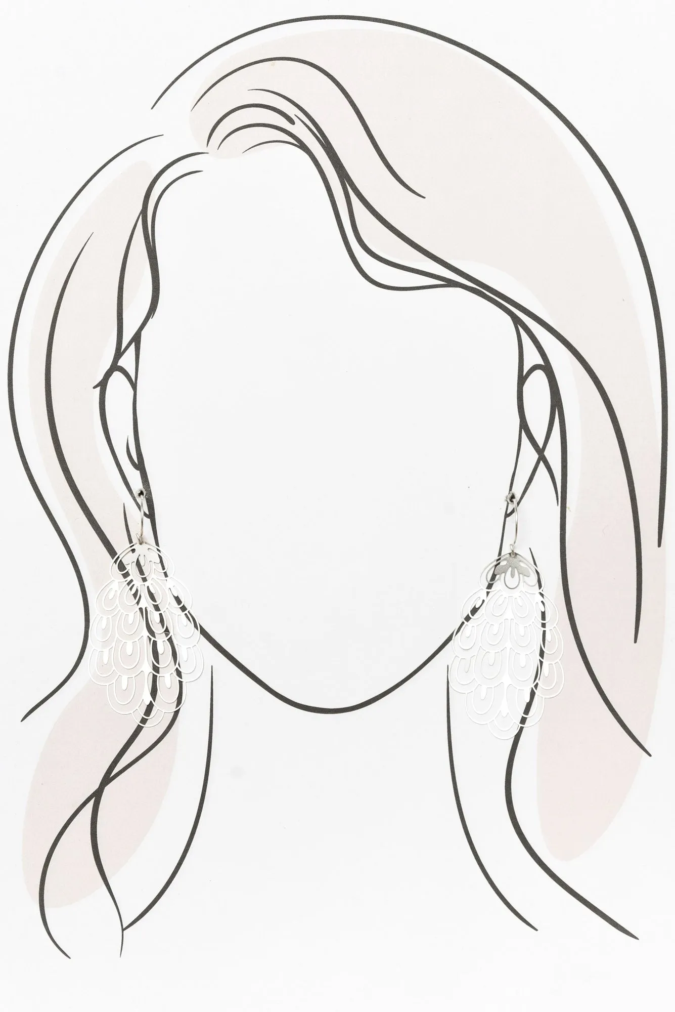 Janie Silver Peacock Earrings sold by Blue Bungalow product image thumbnail 2