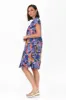 Sabina Cobalt Ripple Crinkle Cotton Dress sold by Blue Bungalow