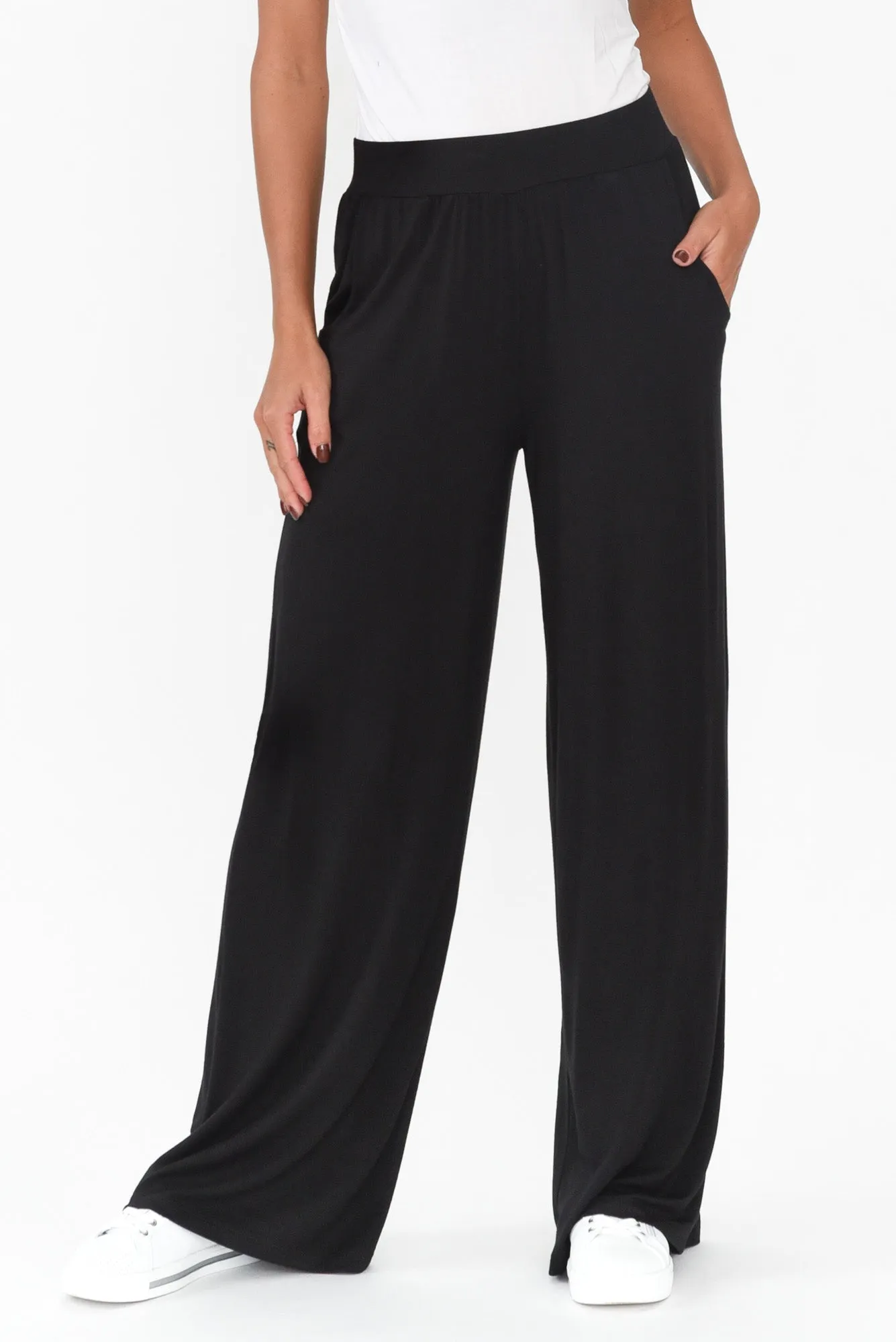 Cedric Black Bamboo Pocket Pants sold by Blue Bungalow