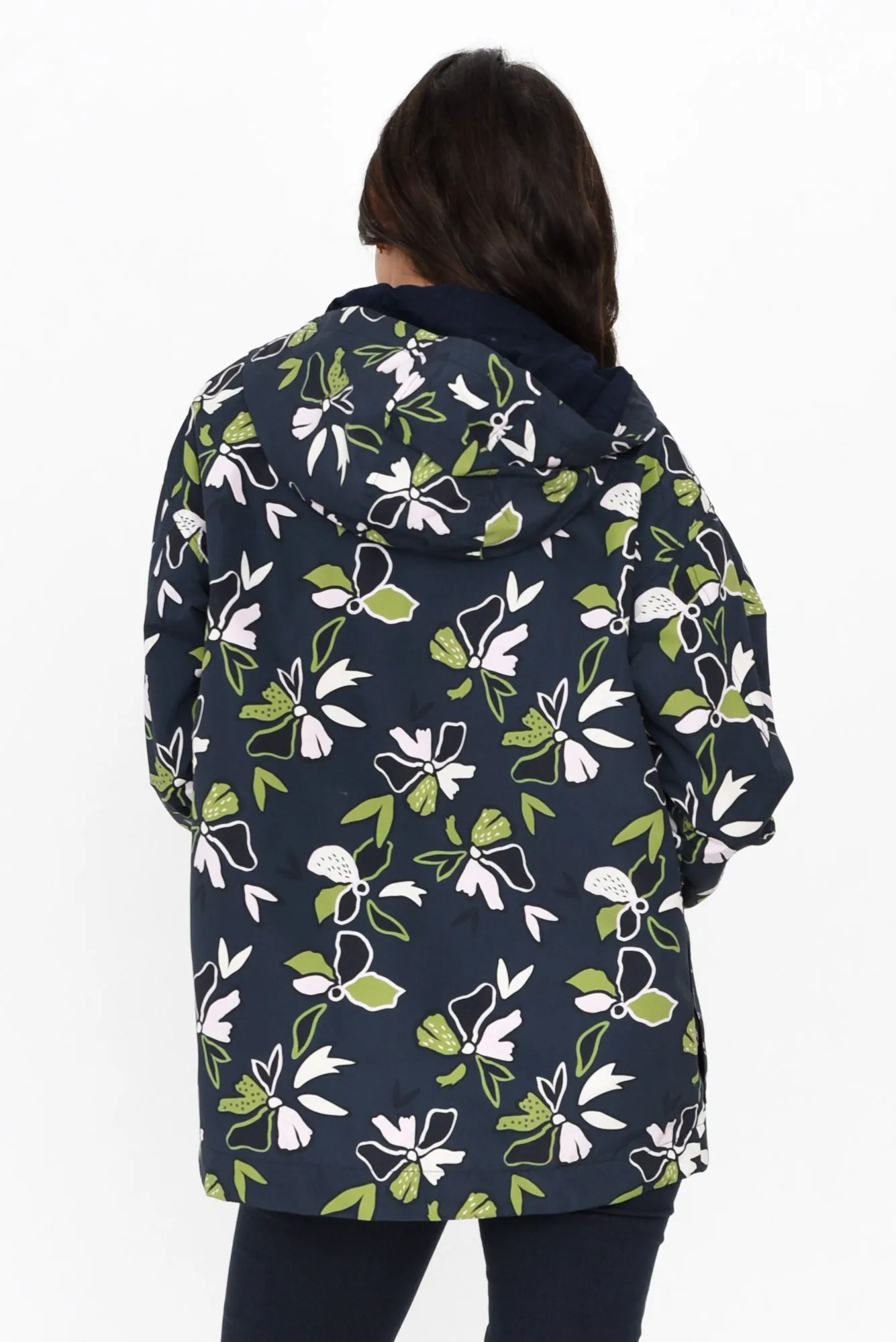 Idyll Navy Floral Raincoat sold by Blue Bungalow product image thumbnail 5