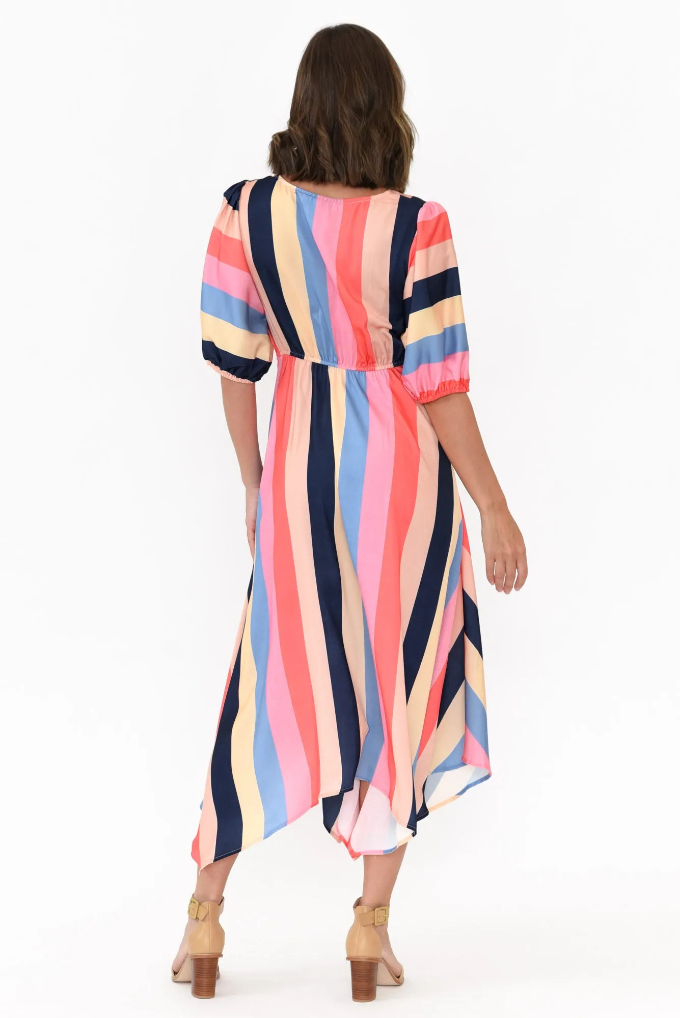 Keanu Carnival Stripe V Neck Dress sold by Blue Bungalow product image thumbnail 5