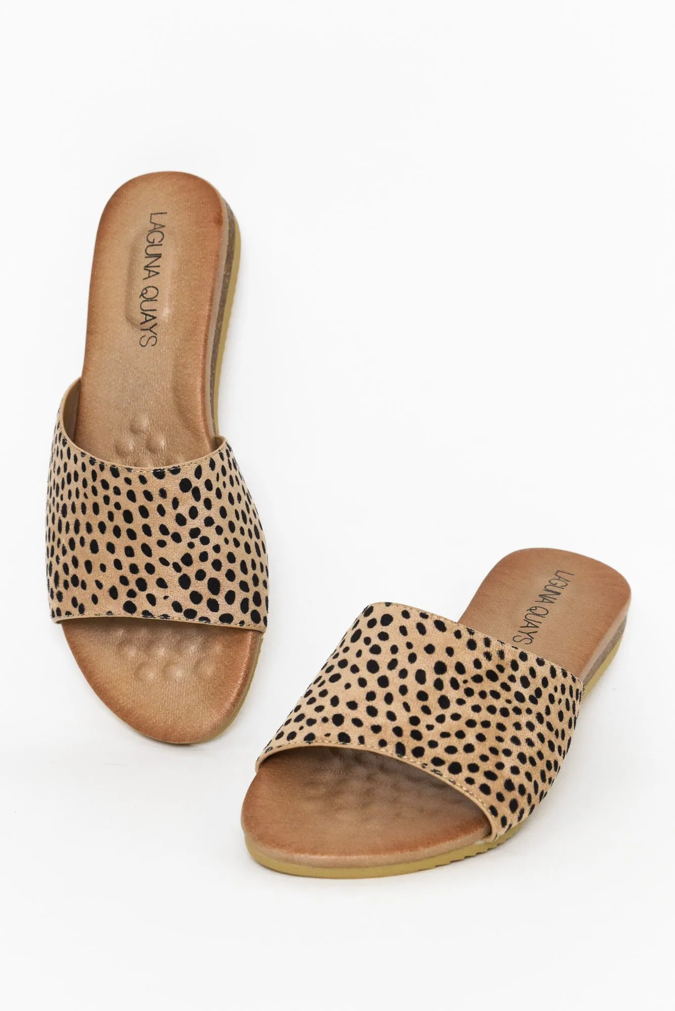 Kaia Cheetah Asymmetrical Slide sold by Blue Bungalow