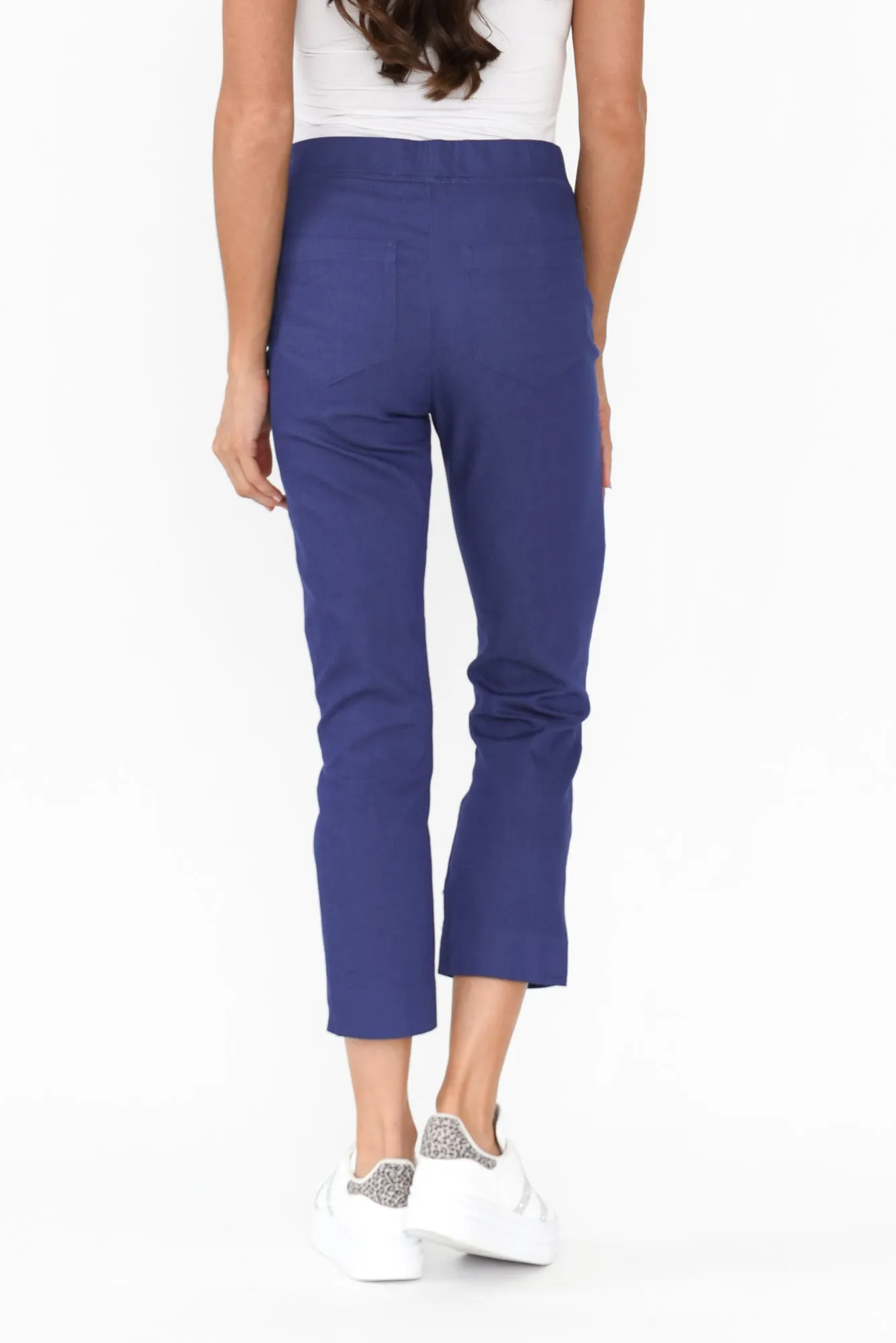 Monza Dark Blue Stretch 7/8 Pants sold by Blue Bungalow product image thumbnail 5
