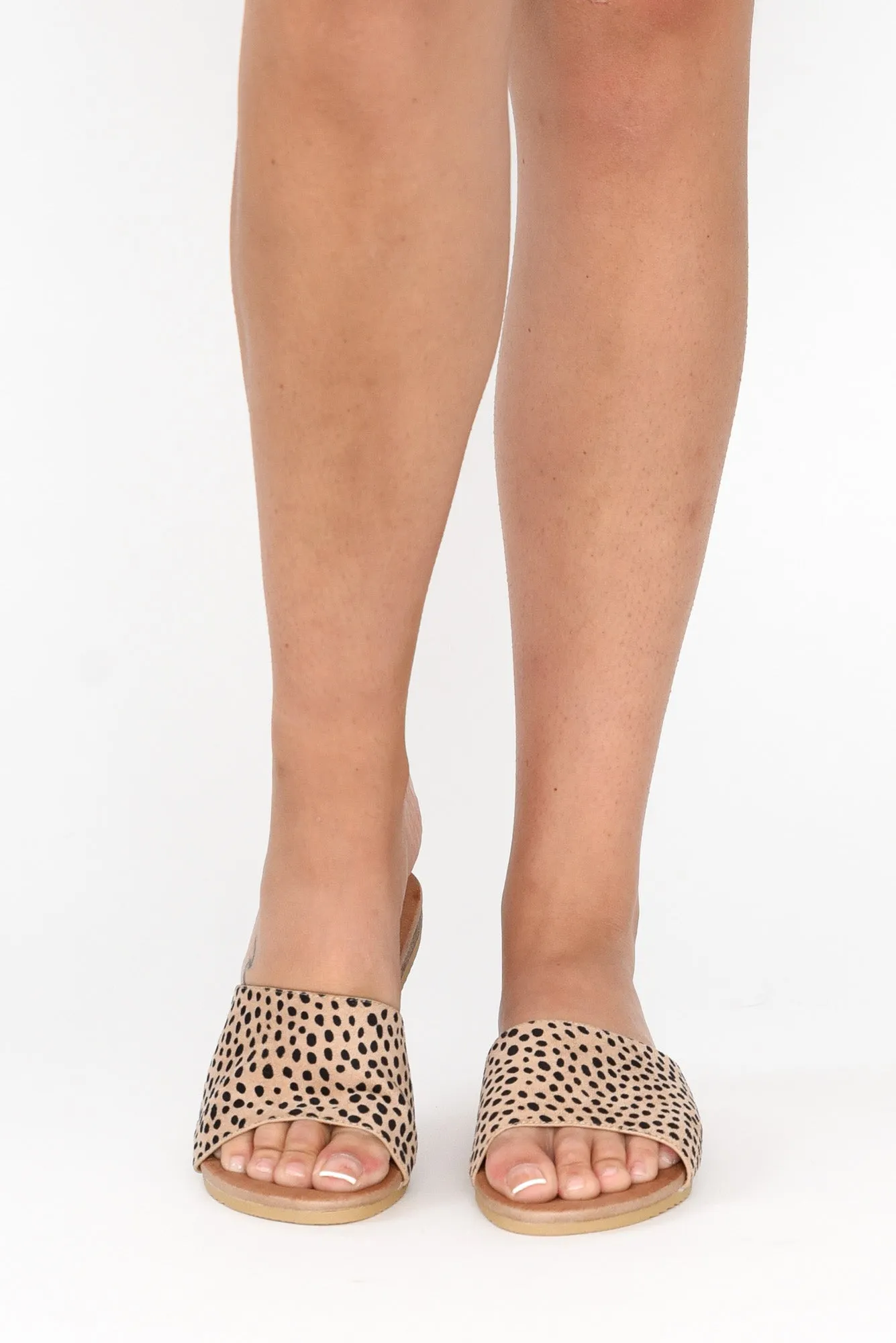 Kaia Cheetah Asymmetrical Slide sold by Blue Bungalow product image thumbnail 4