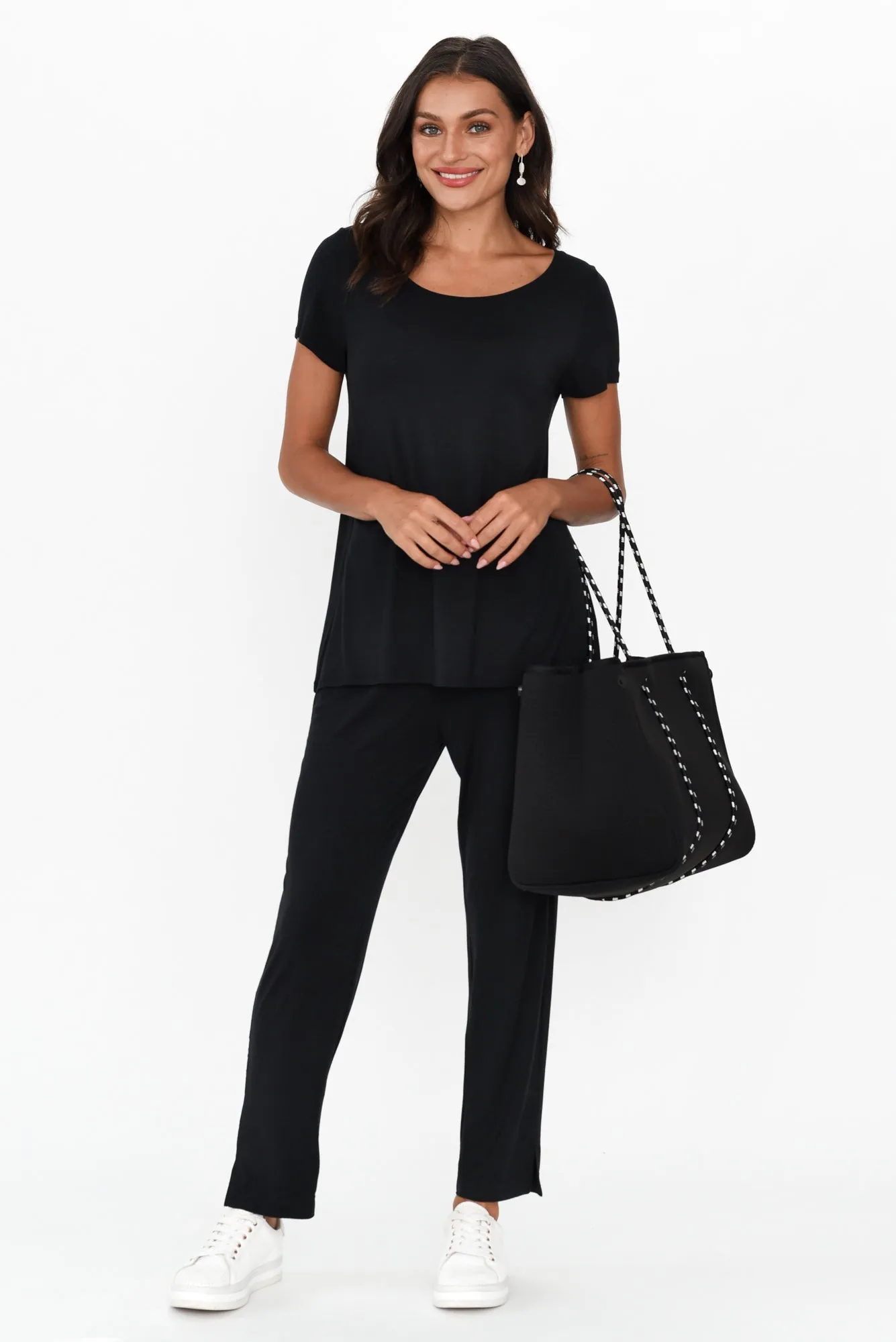 Dana Black Micro Modal Pants sold by Blue Bungalow product image thumbnail 3