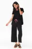 Mariam Black Relaxed Track Pants sold by Blue Bungalow