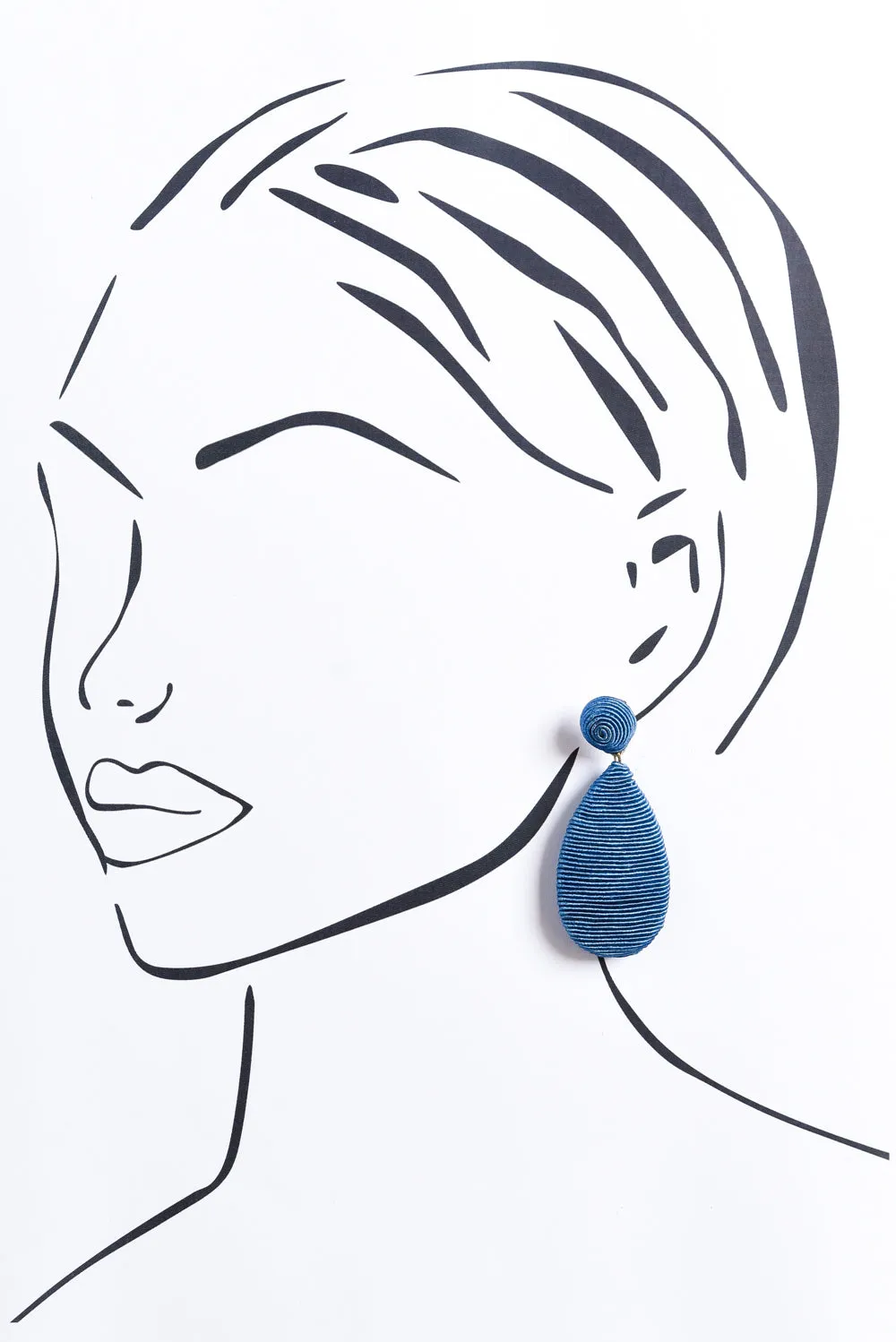 Hailey Blue Teardrop Earrings sold by Blue Bungalow product image thumbnail 2