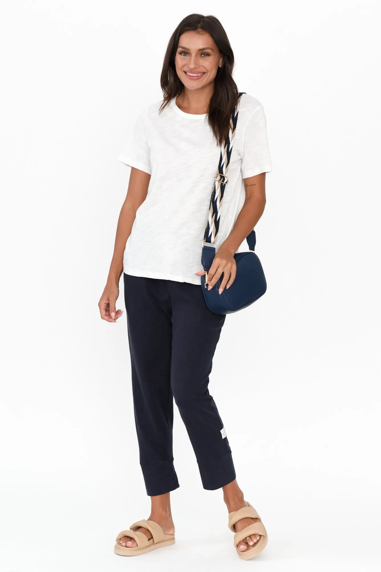 Fundamental Brunch Navy Cotton Sweatpants sold by Blue Bungalow product image thumbnail 3
