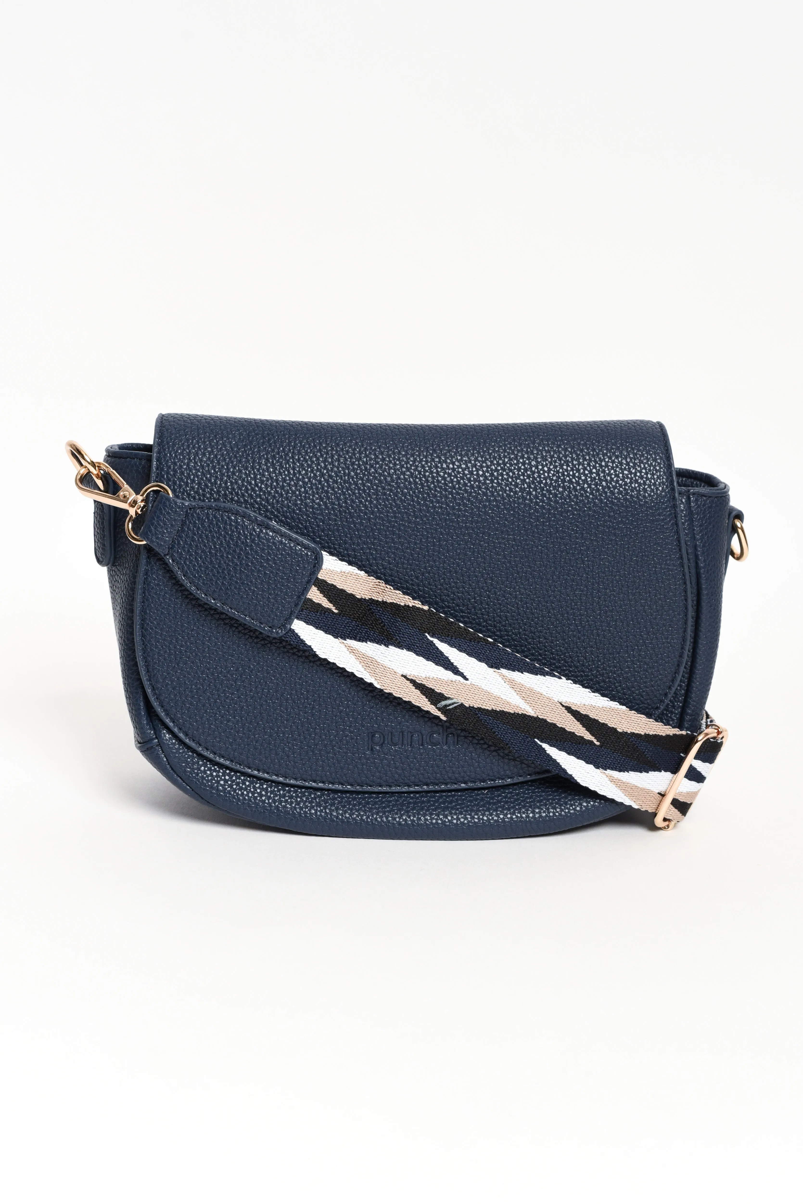 Alle Navy Saddle Crossbody Bag sold by Blue Bungalow