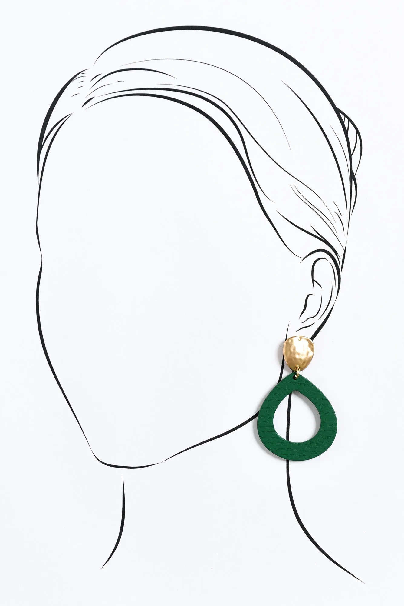 Tinsley Green Wood Earrings sold by Blue Bungalow product image thumbnail 2