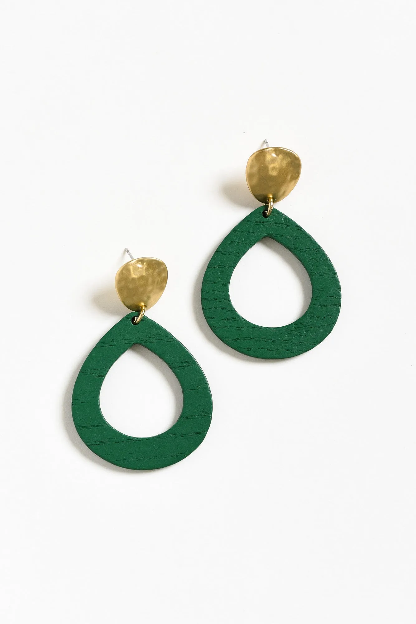 Tinsley Green Wood Earrings sold by Blue Bungalow