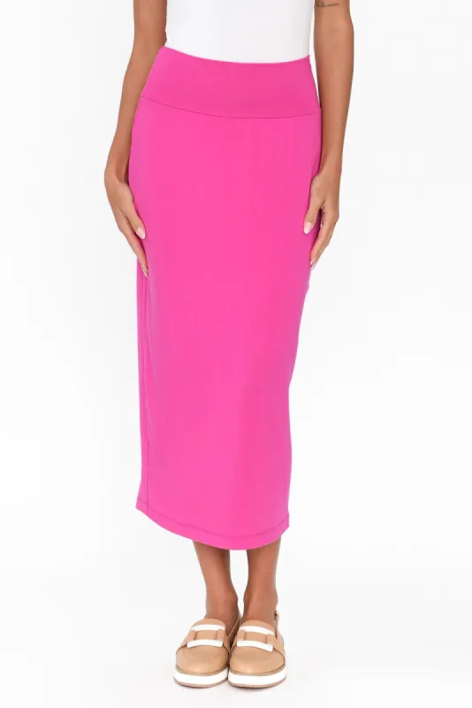 Magenta Bamboo Maxi Tube Skirt sold by Blue Bungalow