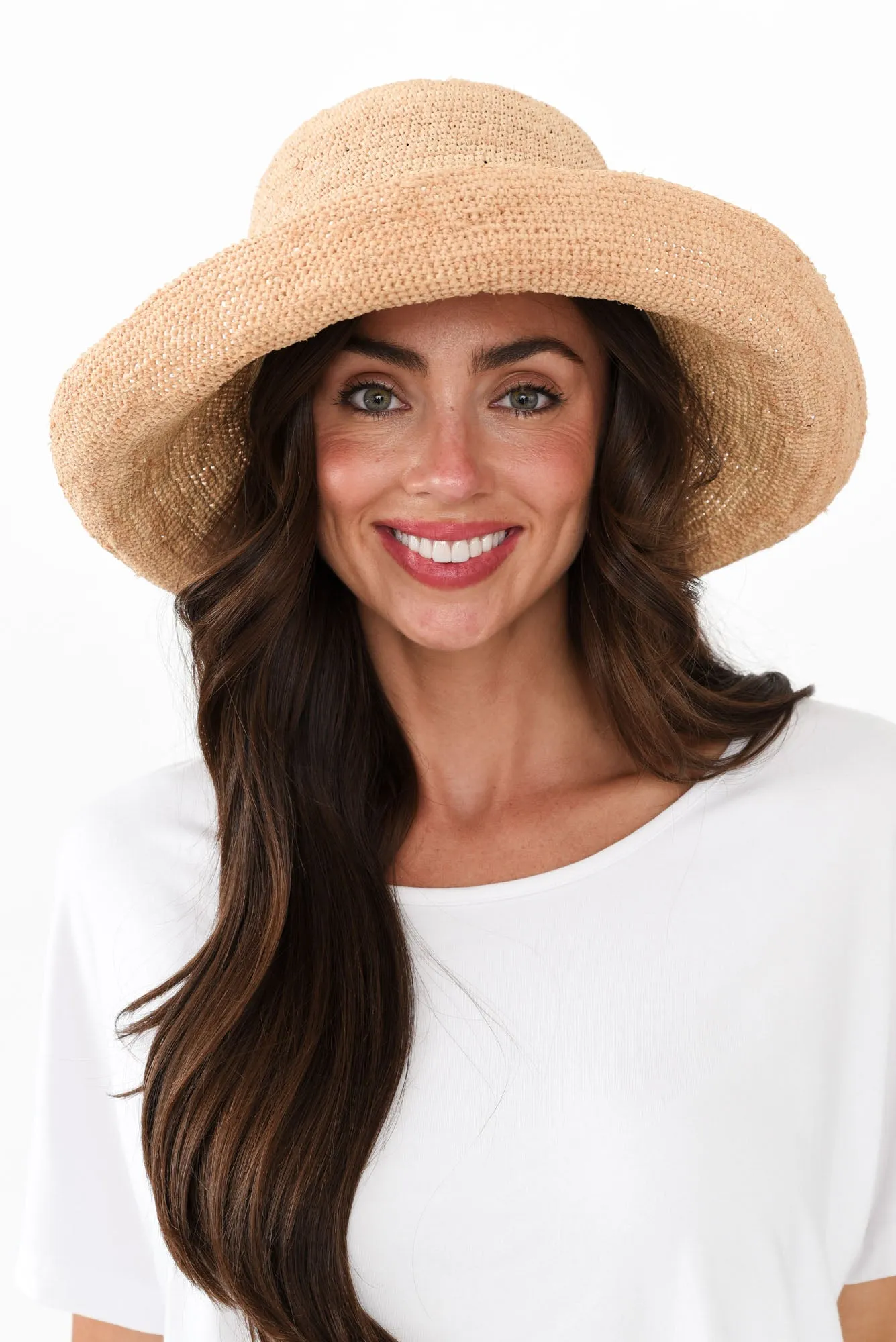 Hali Natural Raffia Fedora sold by Blue Bungalow
