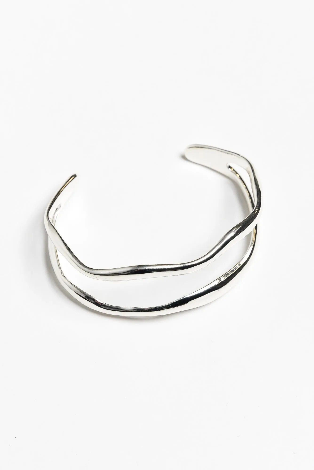 Suzette Silver Wavy Cuff sold by Blue Bungalow