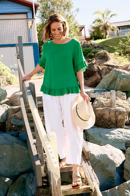 Ataya White Linen Pants sold by Blue Bungalow