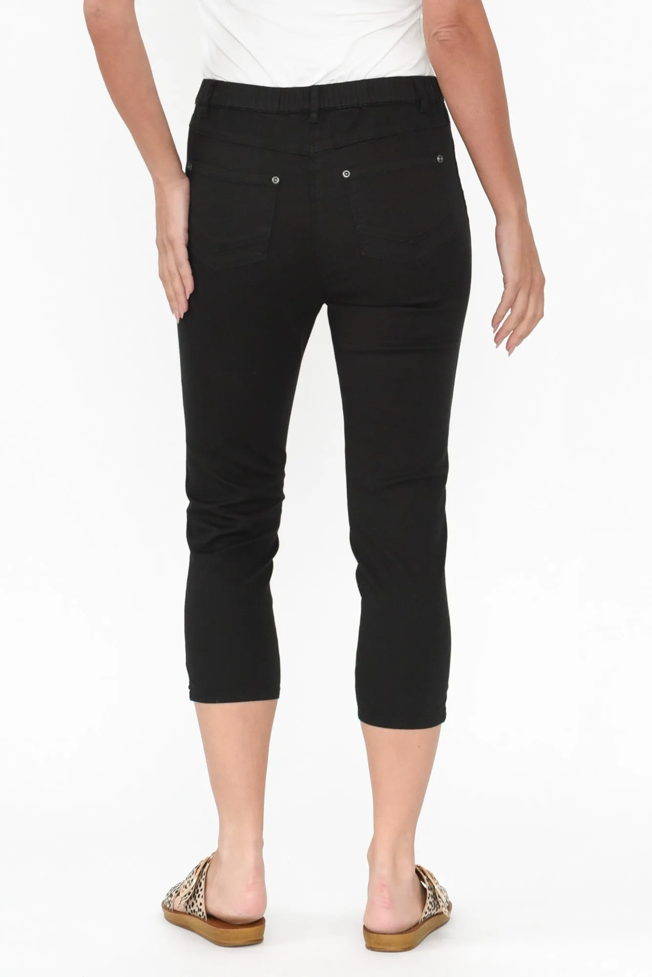 Reed Black Stretch Cotton Capri Pants sold by Blue Bungalow product image thumbnail 4