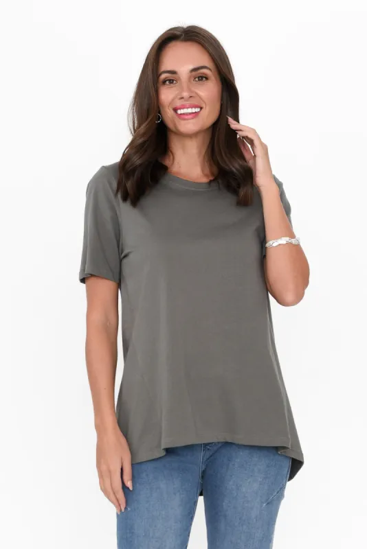 Hamilton Khaki Cotton Tee sold by Blue Bungalow