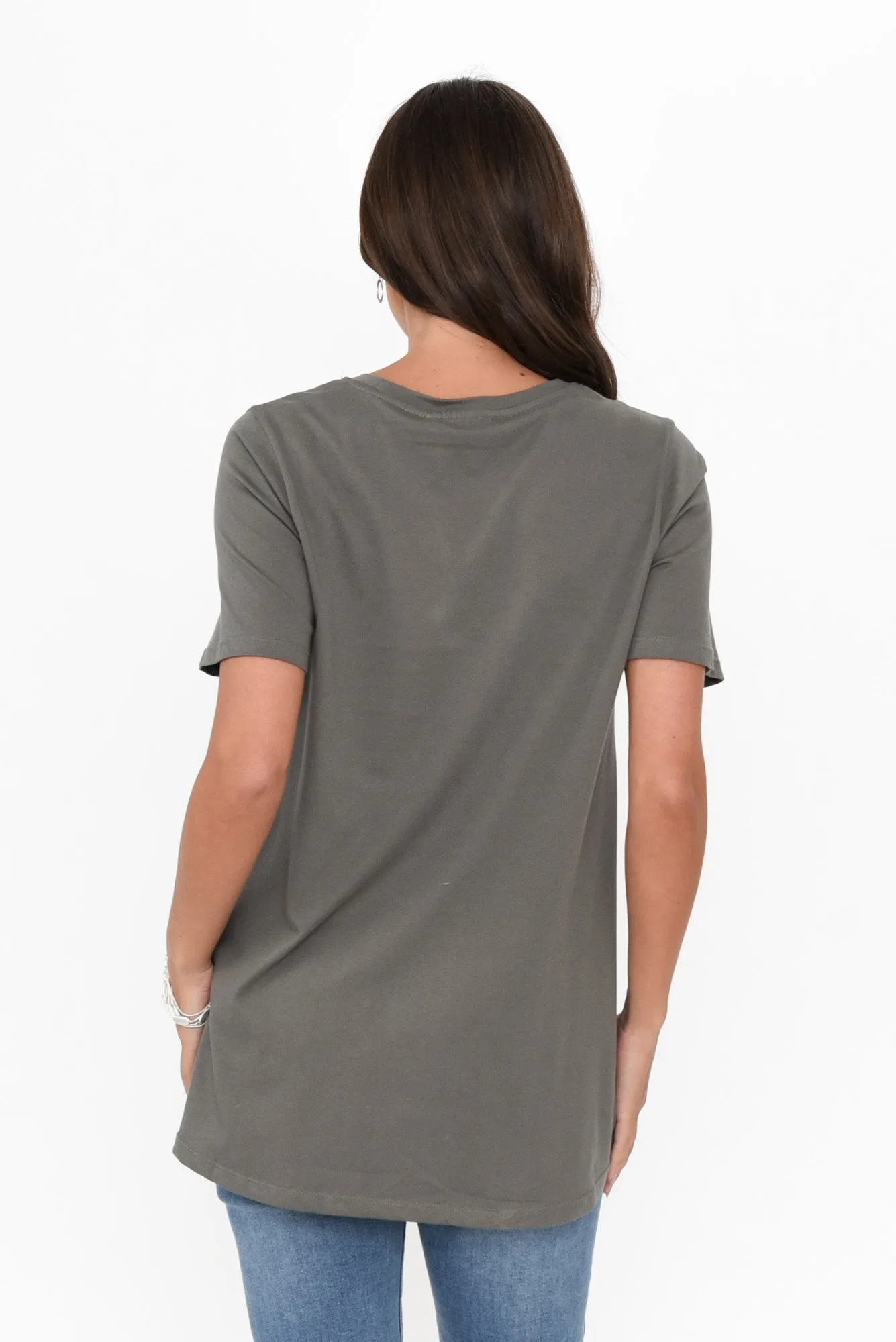 Hamilton Khaki Cotton Tee sold by Blue Bungalow product image thumbnail 4