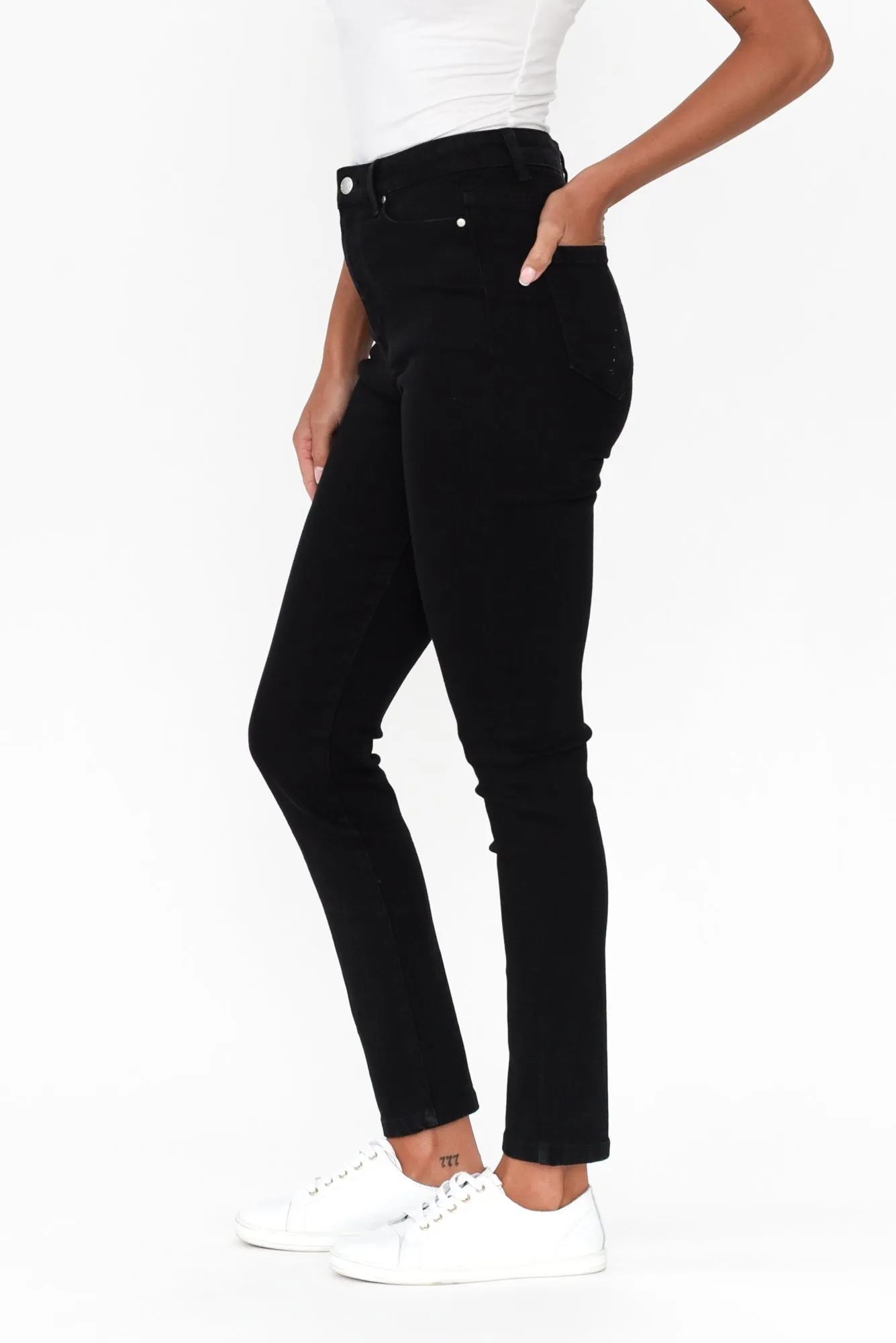 Betty Black Denim Skinny Jeans sold by Blue Bungalow product image thumbnail 3
