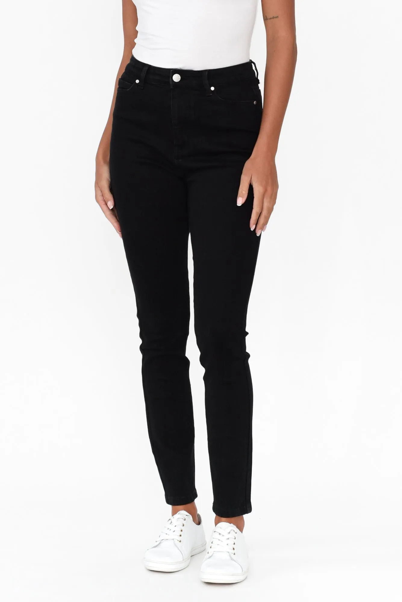 Betty Black Denim Skinny Jeans sold by Blue Bungalow