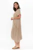 Calianna Taupe Linen Pocket Dress sold by Blue Bungalow