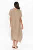 Calianna Taupe Linen Pocket Dress sold by Blue Bungalow