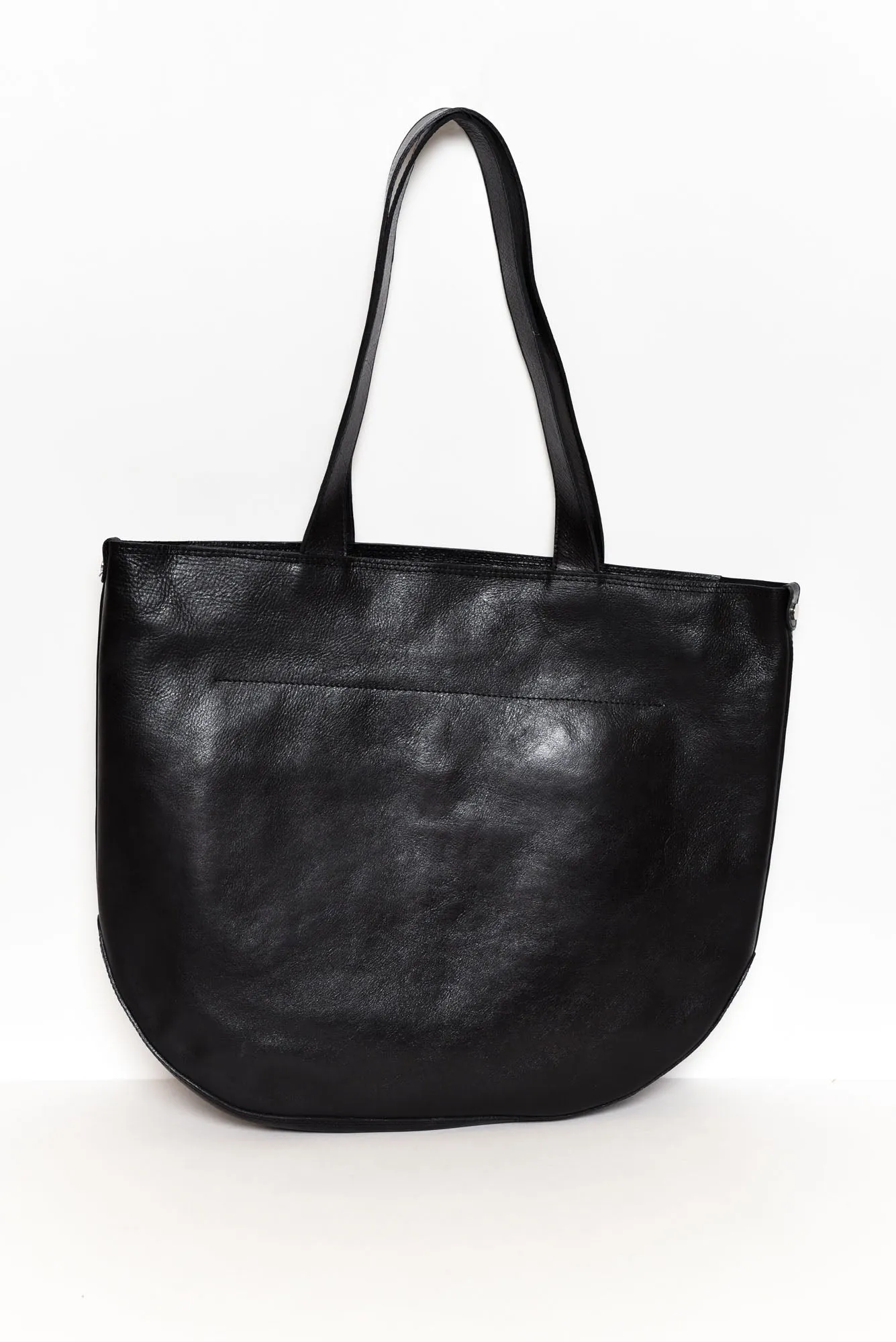 Fenna Black Leather Tote sold by Blue Bungalow product image thumbnail 2