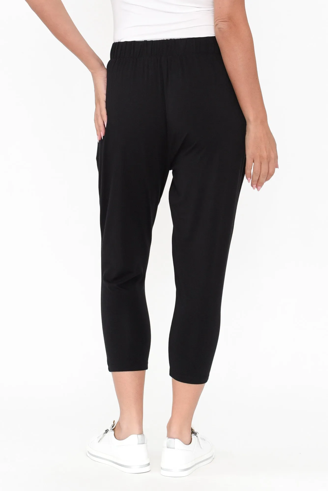 Laina Black Bamboo Cropped Pants sold by Blue Bungalow product image thumbnail 4