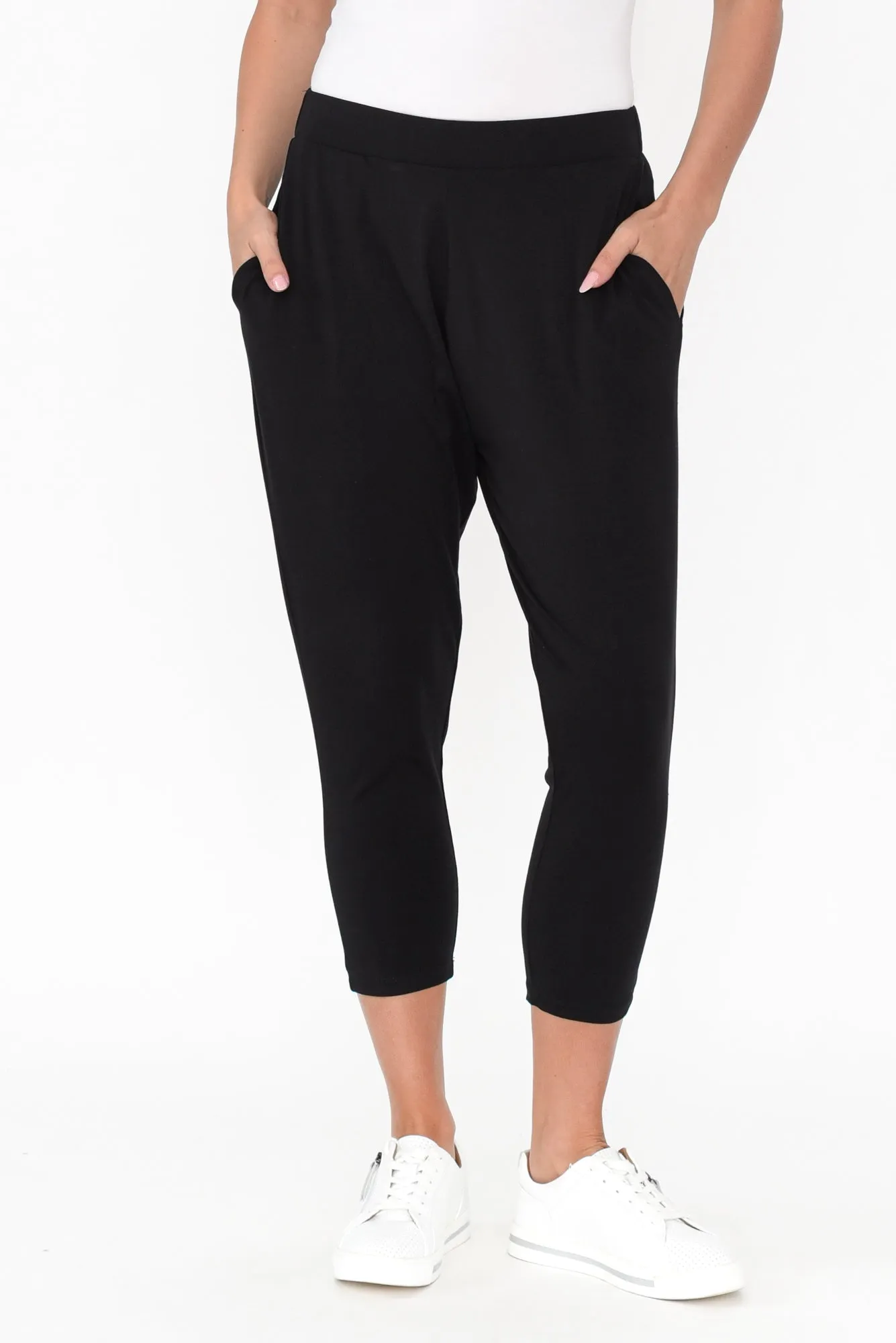 Laina Black Bamboo Cropped Pants sold by Blue Bungalow