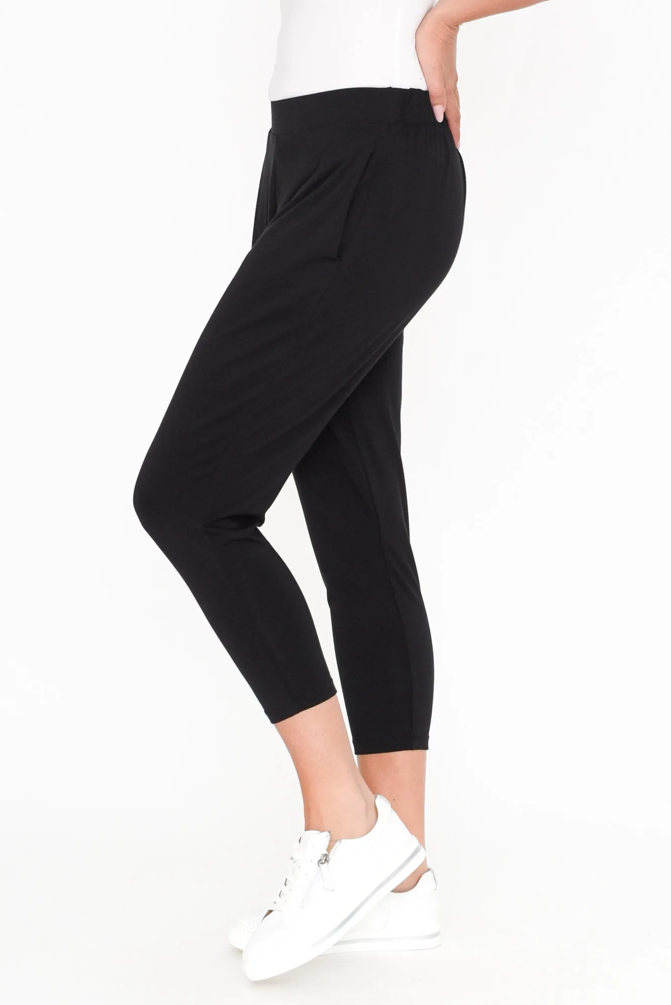 Laina Black Bamboo Cropped Pants sold by Blue Bungalow product image thumbnail 3