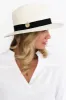 Ivory Wide Brim Travel Fedora sold by Blue Bungalow