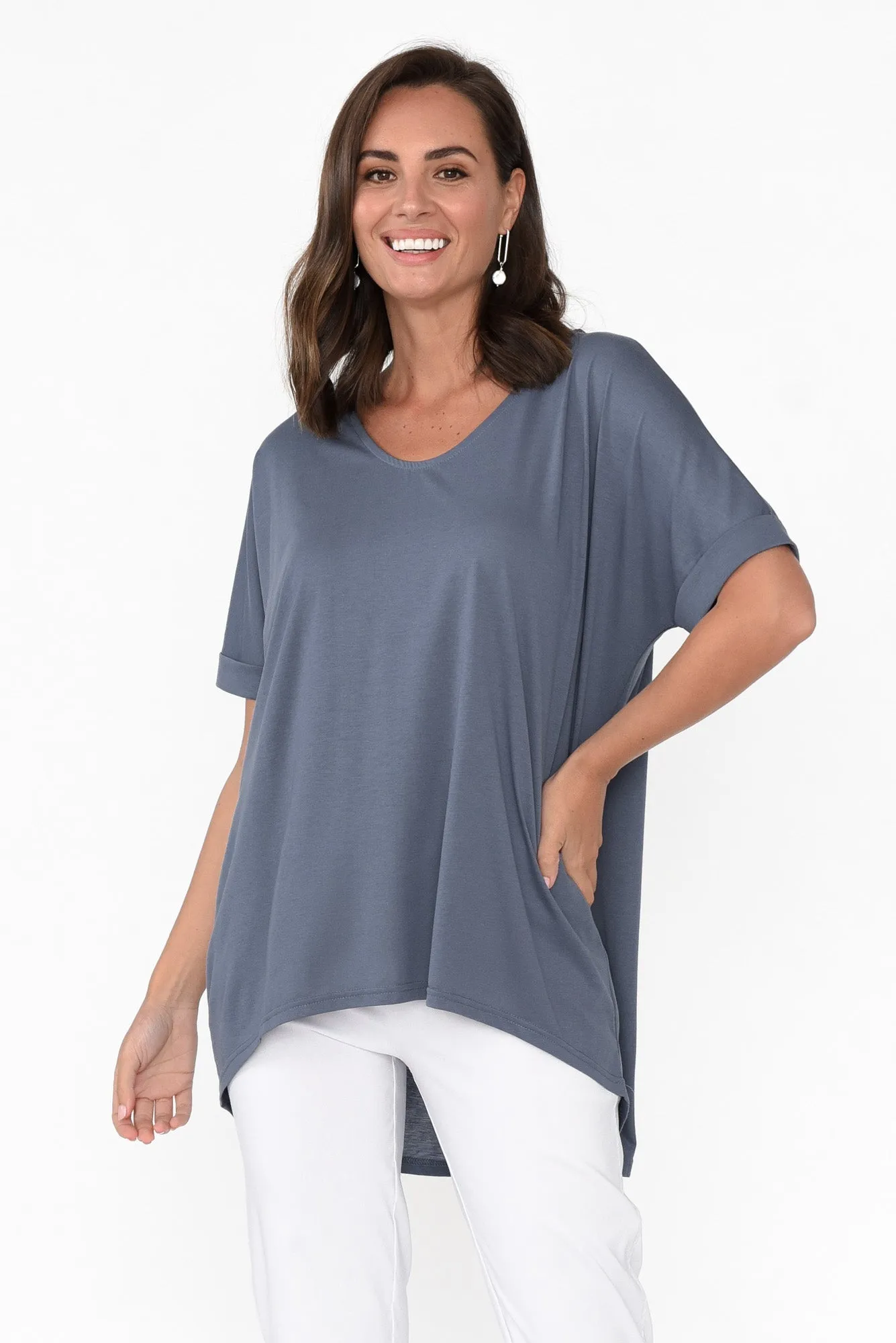 Emiko Steel Drape Top sold by Blue Bungalow product image thumbnail 2
