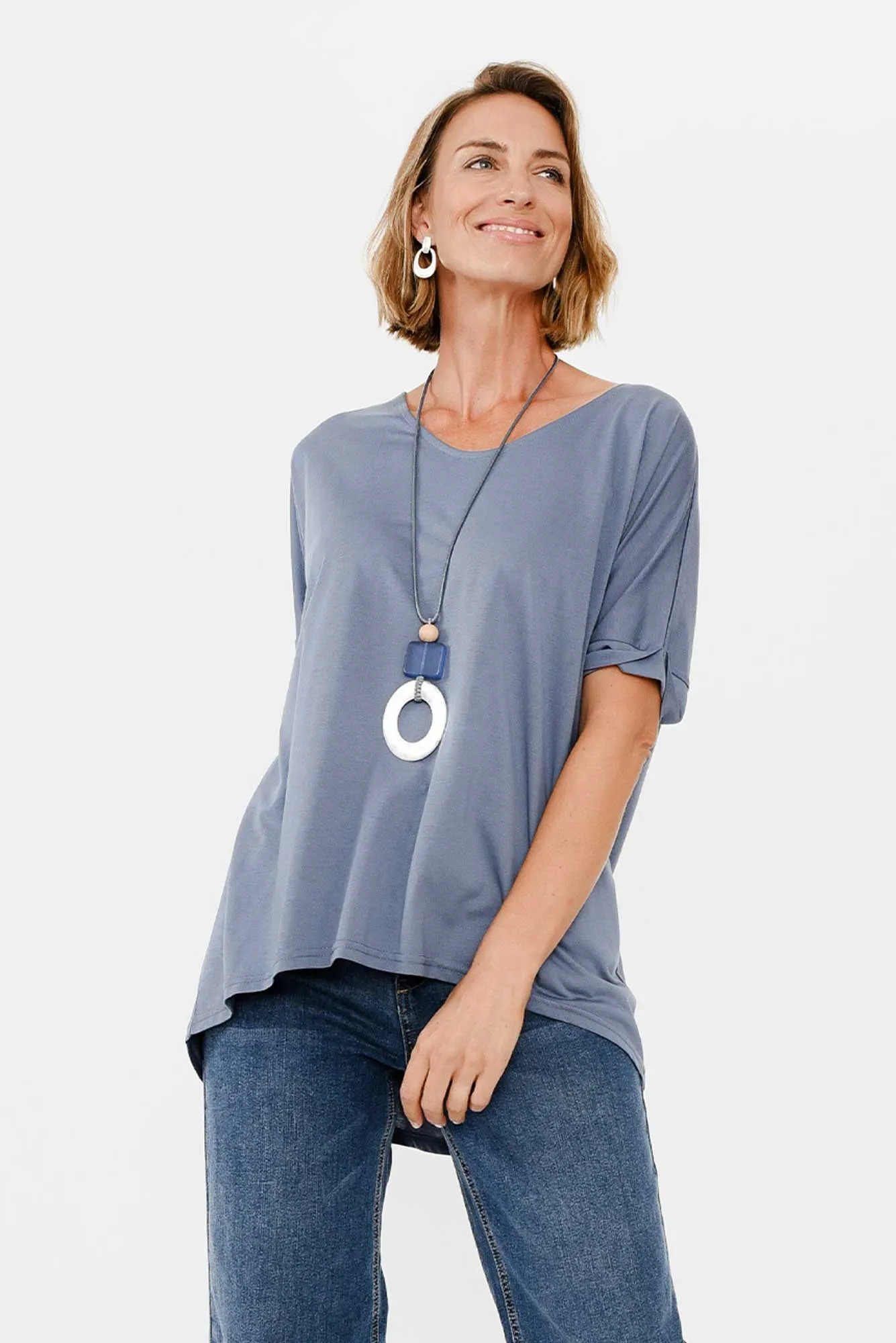 Emiko Steel Drape Top sold by Blue Bungalow