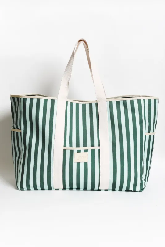 Beach Base Forest Stripe Tote Bag sold by Blue Bungalow
