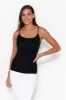 Black Micro Modal Singlet sold by Blue Bungalow