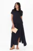Vault Navy Cupro Collared Top sold by Blue Bungalow