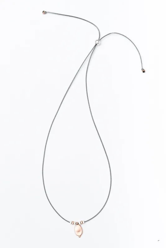 Allura Rose Gold Oval Pendant Necklace sold by Blue Bungalow