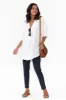 Holland White Linen V Neck Tunic sold by Blue Bungalow