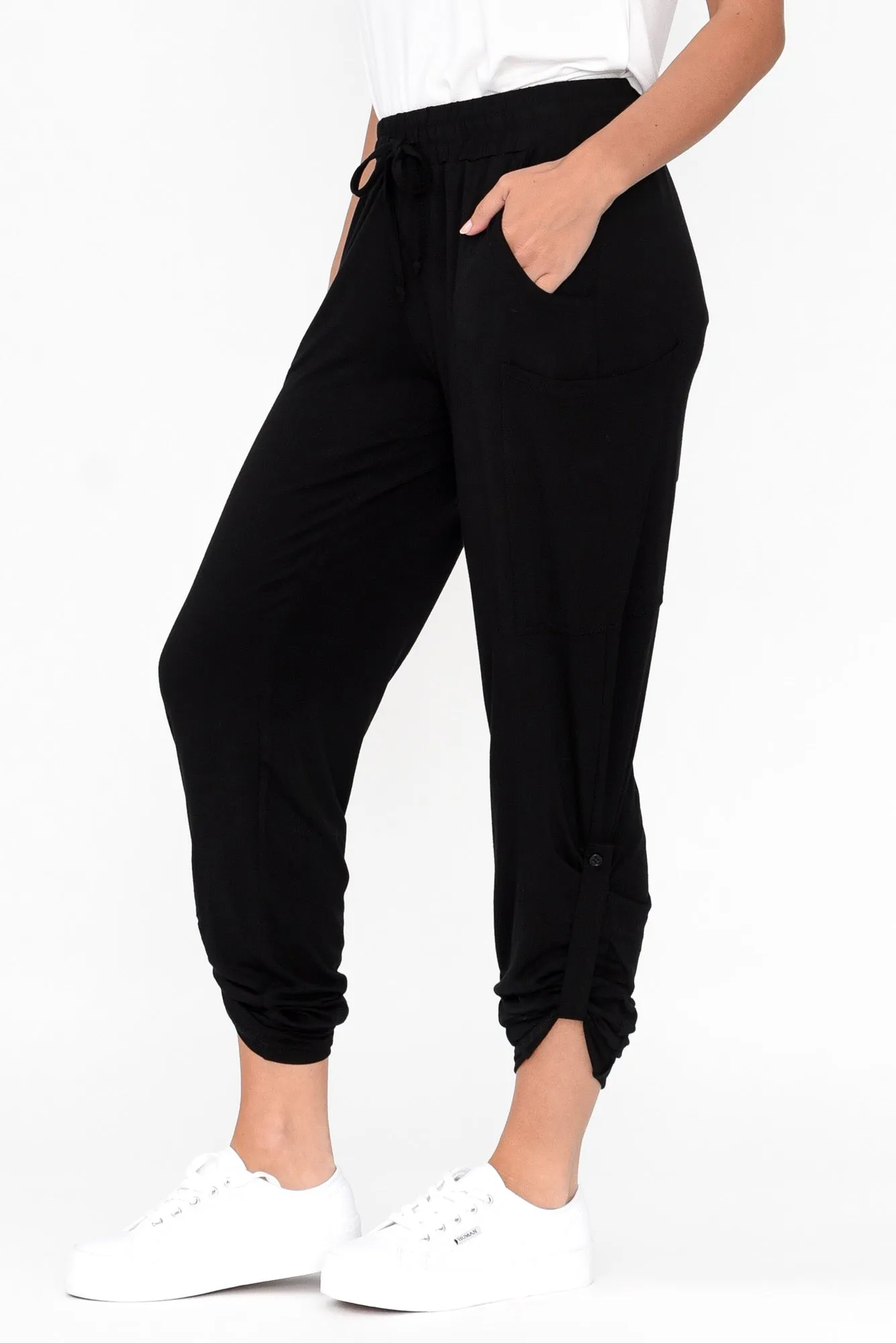 Black Bamboo Pocket Pants sold by Blue Bungalow product image thumbnail 4