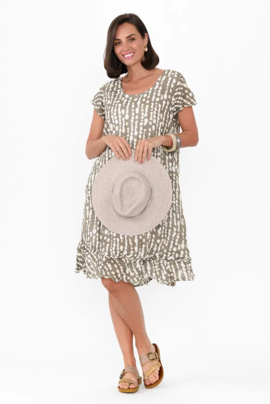 Lauren Grey Speckle Crinkle Cotton Dress sold by Blue Bungalow