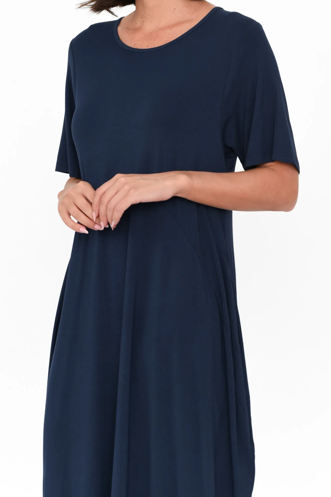 Samiya Navy Bamboo Dress sold by Blue Bungalow product image thumbnail 4